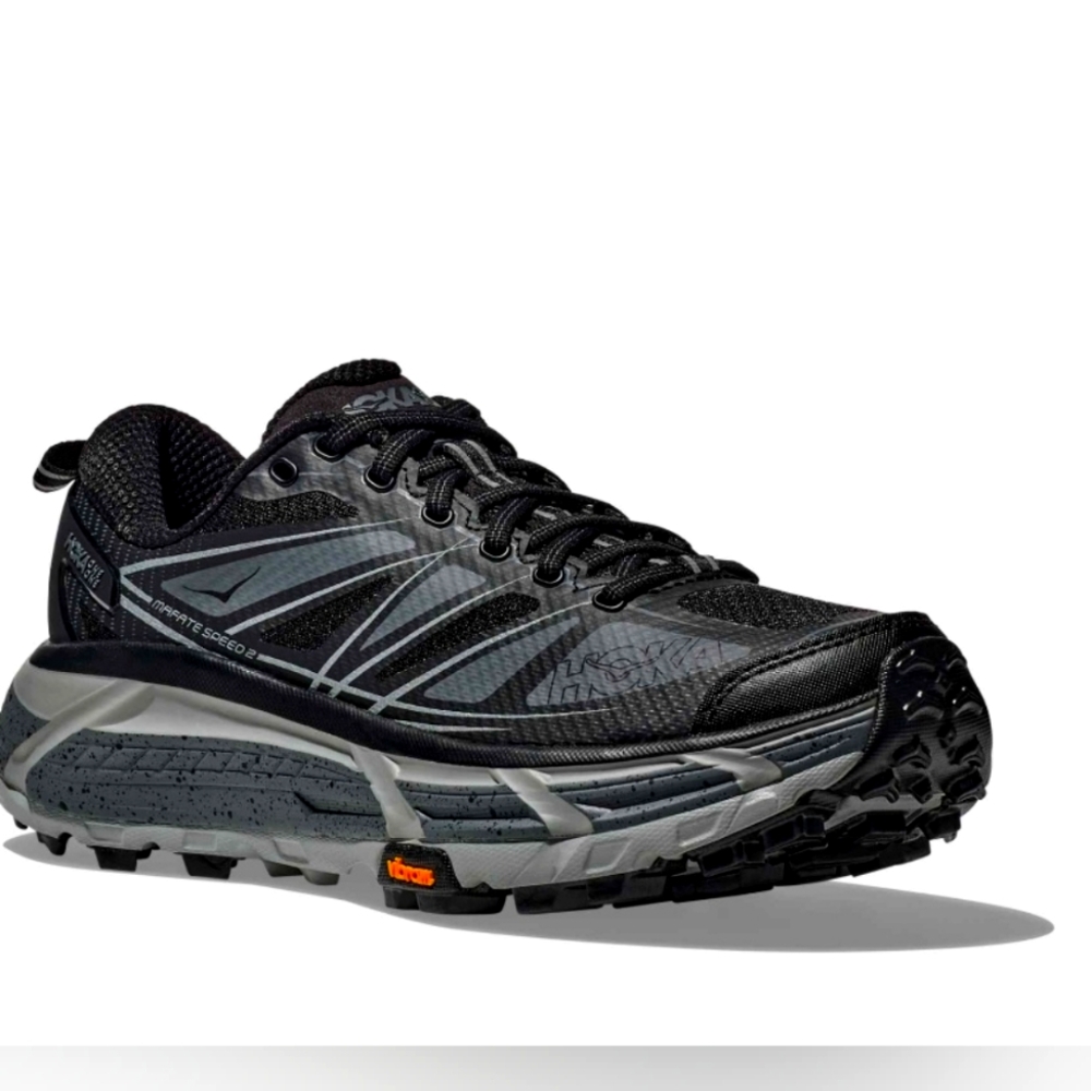Hoka Black and Gray Athletic Shoes